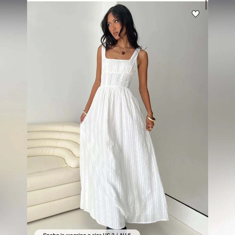 NWOT Lorinda Maxi Dress White - Picture 1 of 9